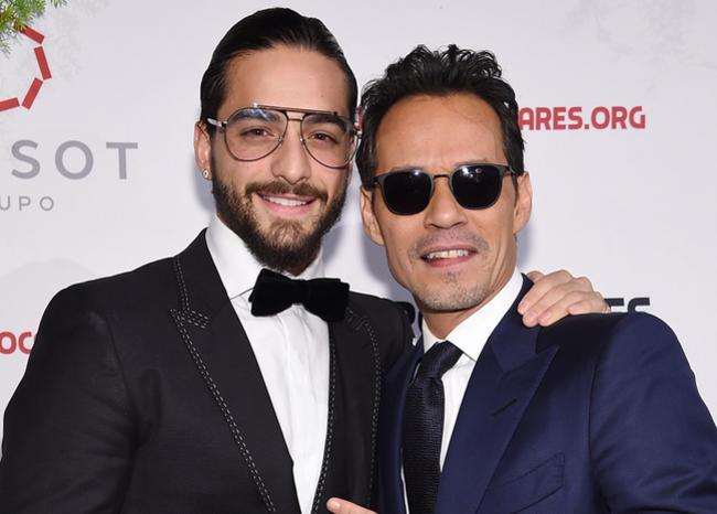 ¡Otra vez! Marc Anthony besa a Maluma…¿la novia se pone celosa?